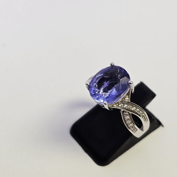 Color Change Fluorite & White Zircon in Sterling Silver Size 7! 😍 - Picture 8 of 8